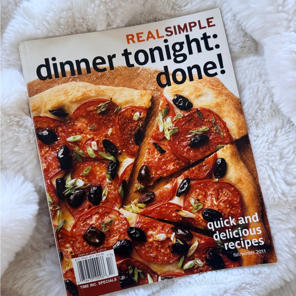 Simple Real Dinner Tonight Cookbook - Red and Black